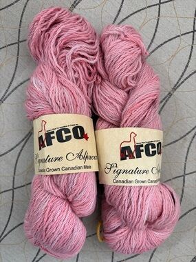 Signature Alpaca Hand-Dyed Pink Yarn Skeins